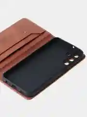 Терракотовый чехол-книжка для Samsung A15 из высококачественной искусственной кожи