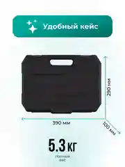 Черный набор инструментов для автомобиля и дома в кейсе 58-219 предметов