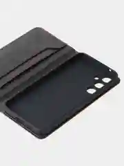 Хром чехол для Samsung A55 книжка из кожи, накладка (бампер)