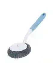 Губка металлическая для мытья посуды с ручкой, 25,5x9,5x6,5 см