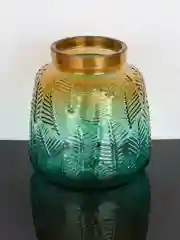 Ваза стеклянная, зеленый цвет, 15.5 см