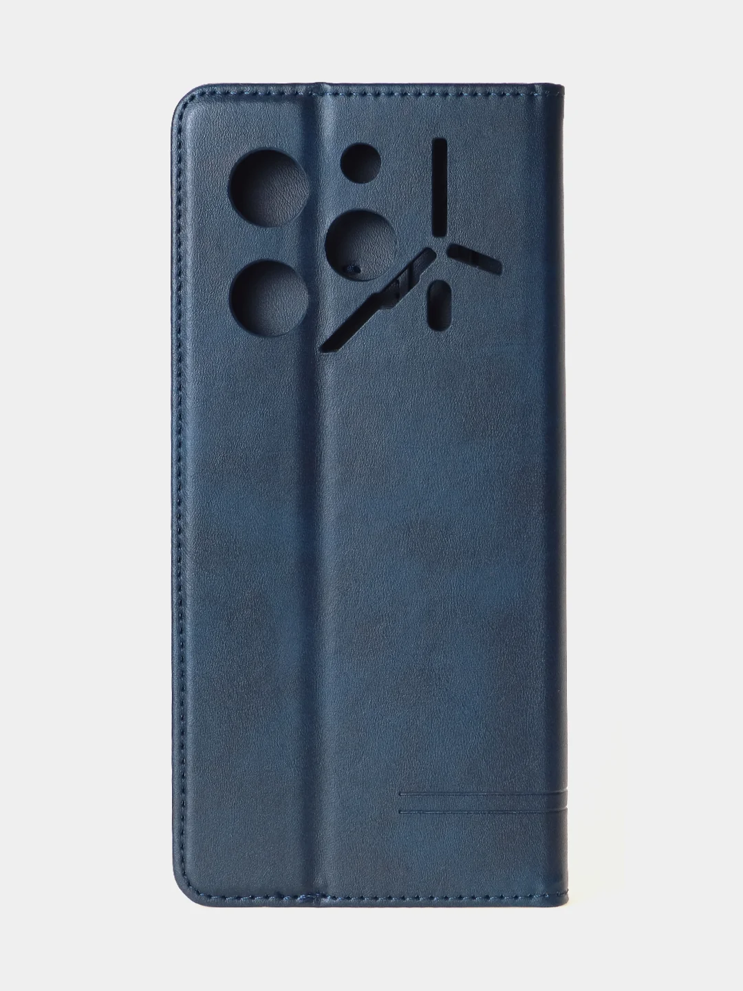 Синий чехол-книжка для Tecno Pova 6 Pro из высококачественной искусственной кожи