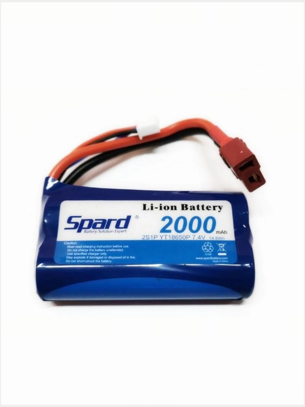 Аккумулятор Spard Li-Po 2000mAh, 7,4V, 20C, Tplug для Remo Hobby 1/16