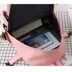 Угольный рюкзак школьный 5 в 1: ранец, шоппер, пенал, косметичка, мешочек для мелочей + подарочки!