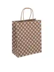 Пакет подарочный бумажный, крафт с рисунком, 32x26x12 см, 6 дизайнов