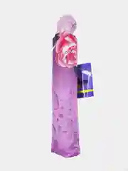 Бежевый зонт с цветочным узором / Зонт женский / Зонт маме / Зонт