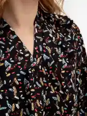 Черный халат женский, домашний, Lilians