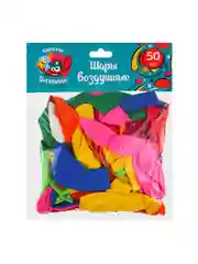 Шары воздушные 50 штук, 12", цветные в пакете