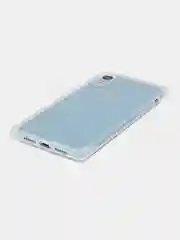 Голубой чехол для Apple iPhone XR силиконовый КАРТОФАН прозрачный прямоугольный с защитой камер
