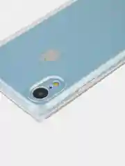 Голубой чехол для Apple iPhone XR силиконовый КАРТОФАН прозрачный прямоугольный с защитой камер