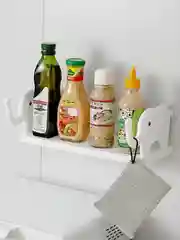Прозрачный полка настенная для ванной, металлическая двойная, без сверления