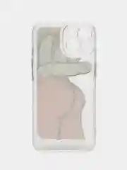 Светло-коричневый iphone 13, Айфон 13 чехол матовый с объёмный с принтом для iPhone 13