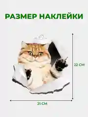 Оранжевый наклейки интерьерные "Коты" на бачок или крышку унитаза, на холодильник