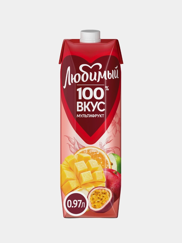 Нектар Любимый Мультифрукт с мякотью, 0,97л