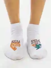 Белый женские носки "Всегда вместе"