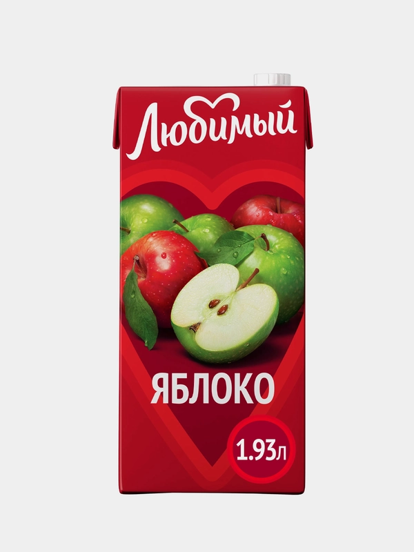 Сокосодержащий напиток Любимый яблочный, 1,93л