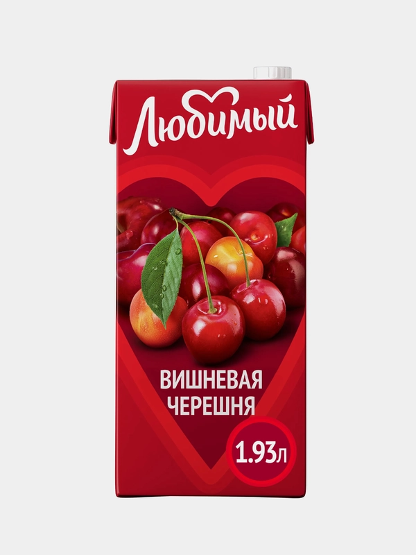 Сокосодержащий напиток Любимый "Вишневая Черешня", 1,93л