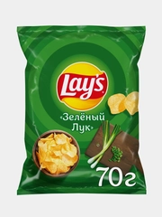 Картофельные чипсы Lays "Зеленый Лук", 70г