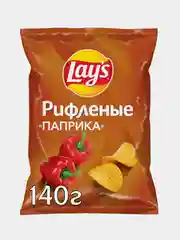 Чипсы картофельные Lays Рифленые "Паприка", 140г
