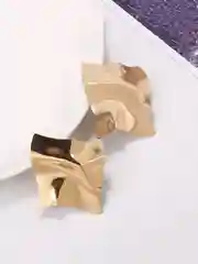 Золотой женские серьги в стиле геометрия