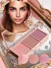 Фиолетовый румяна для лица, 3 в 1