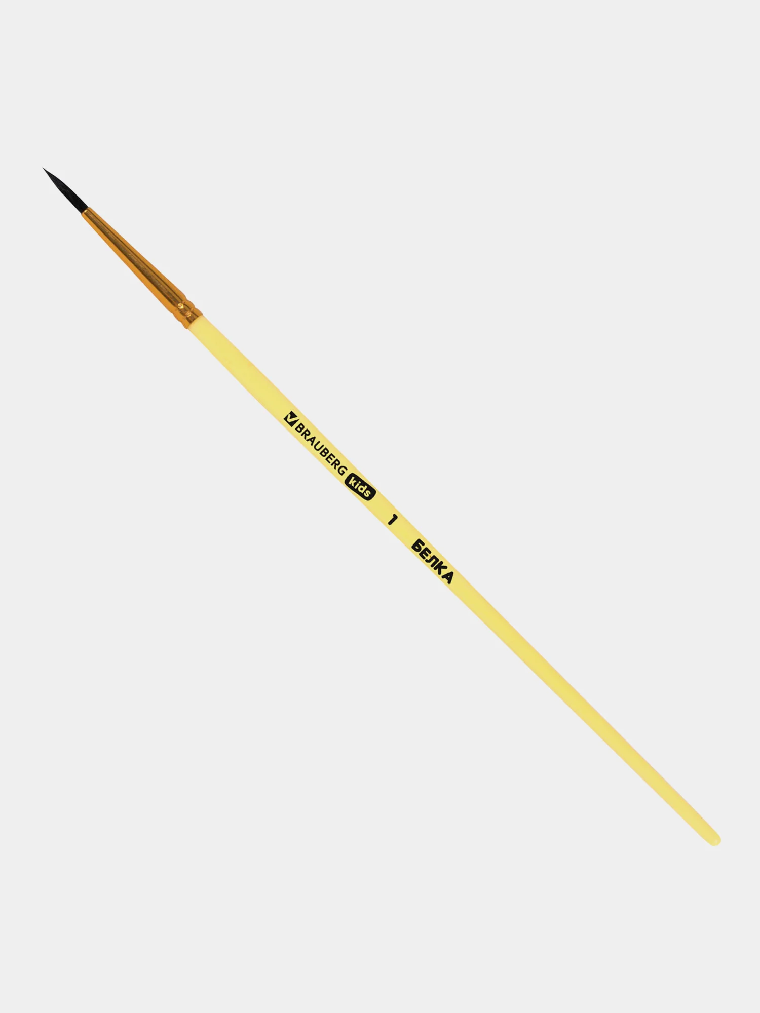 Кисти Brauberg Kids, 201083, для рисования в школу 6 шт, кисточки № 1 2 3 4 5 6, белка