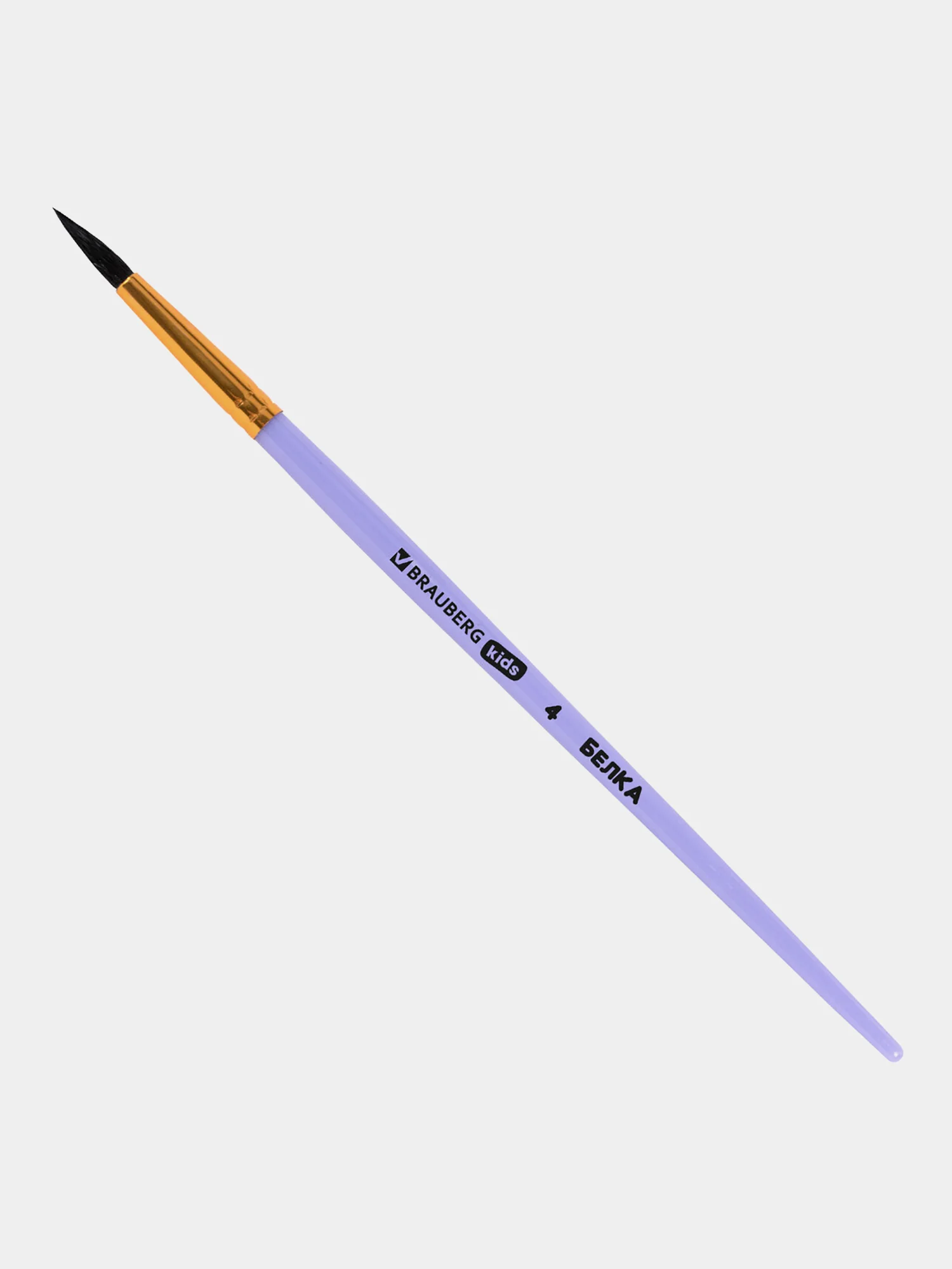 Кисти Brauberg Kids, 201083, для рисования в школу 6 шт, кисточки № 1 2 3 4 5 6, белка