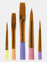 Кисти Brauberg Kids, 201075, для рисования в школу 5 шт, кисточки № 1 2 5 8, синтетика