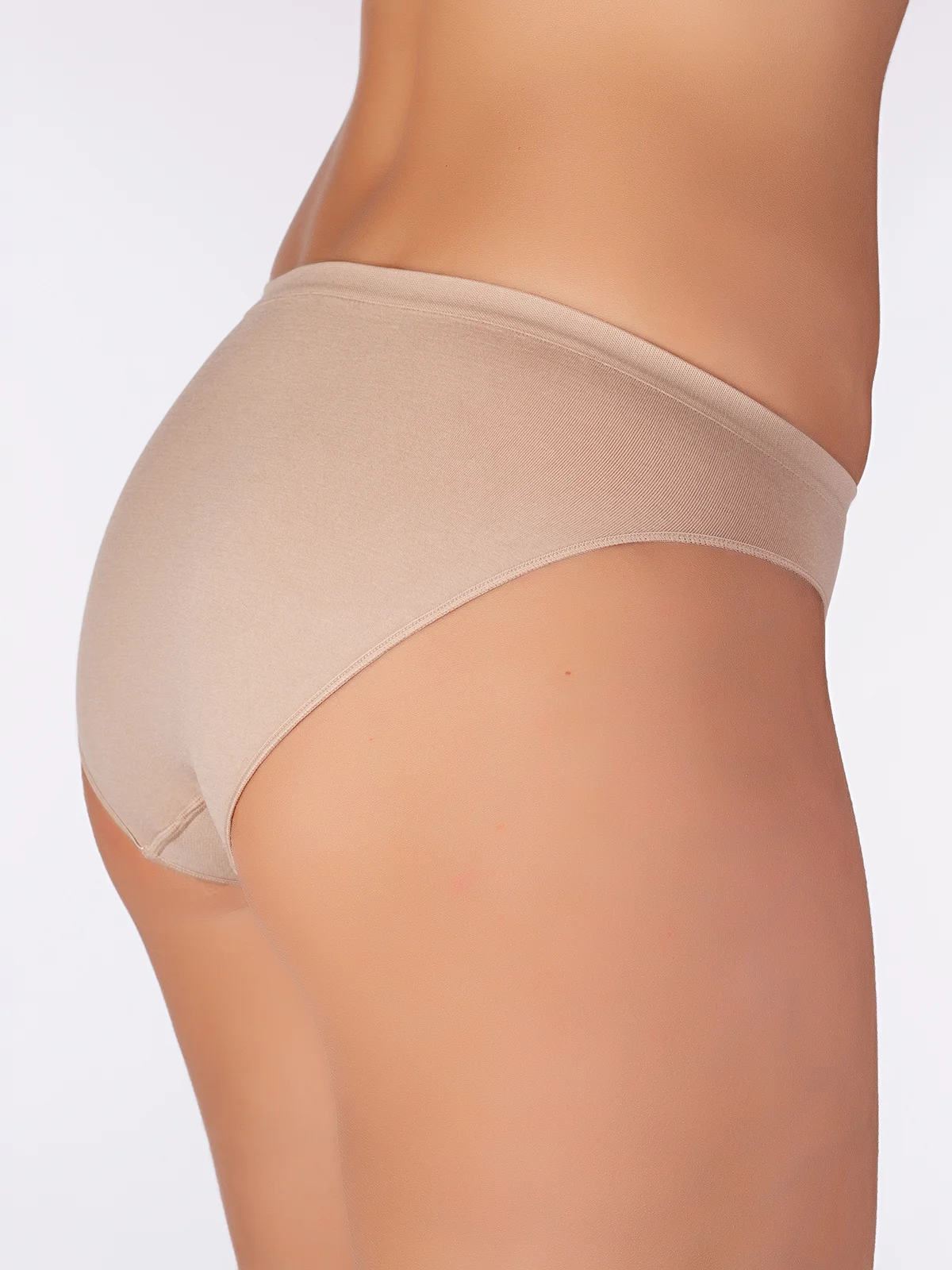 Бежевый трусы женские из микрофибры Giulia HI-LEG BRIEFS