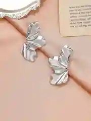 Серебряный женские серьги - бабочка