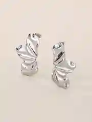 Серебряный женские серьги - бабочка