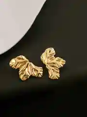 Золотой женские серьги - бабочка