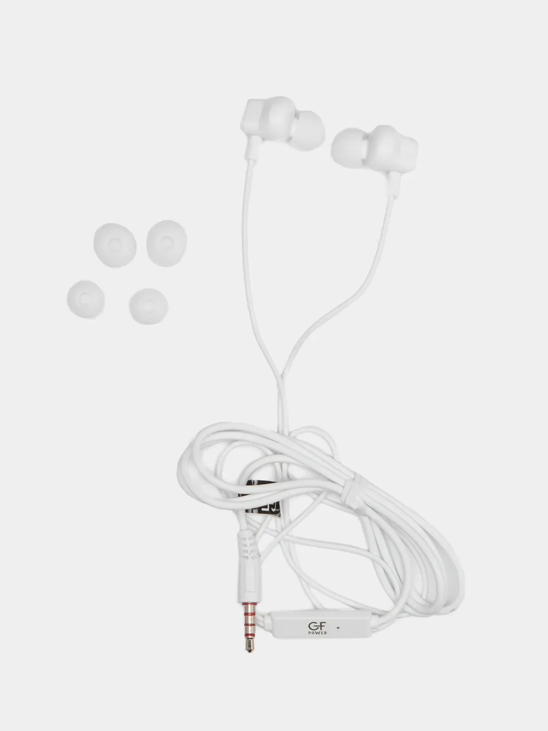 Белый наушники проводные с микрофоном GFPower S01
