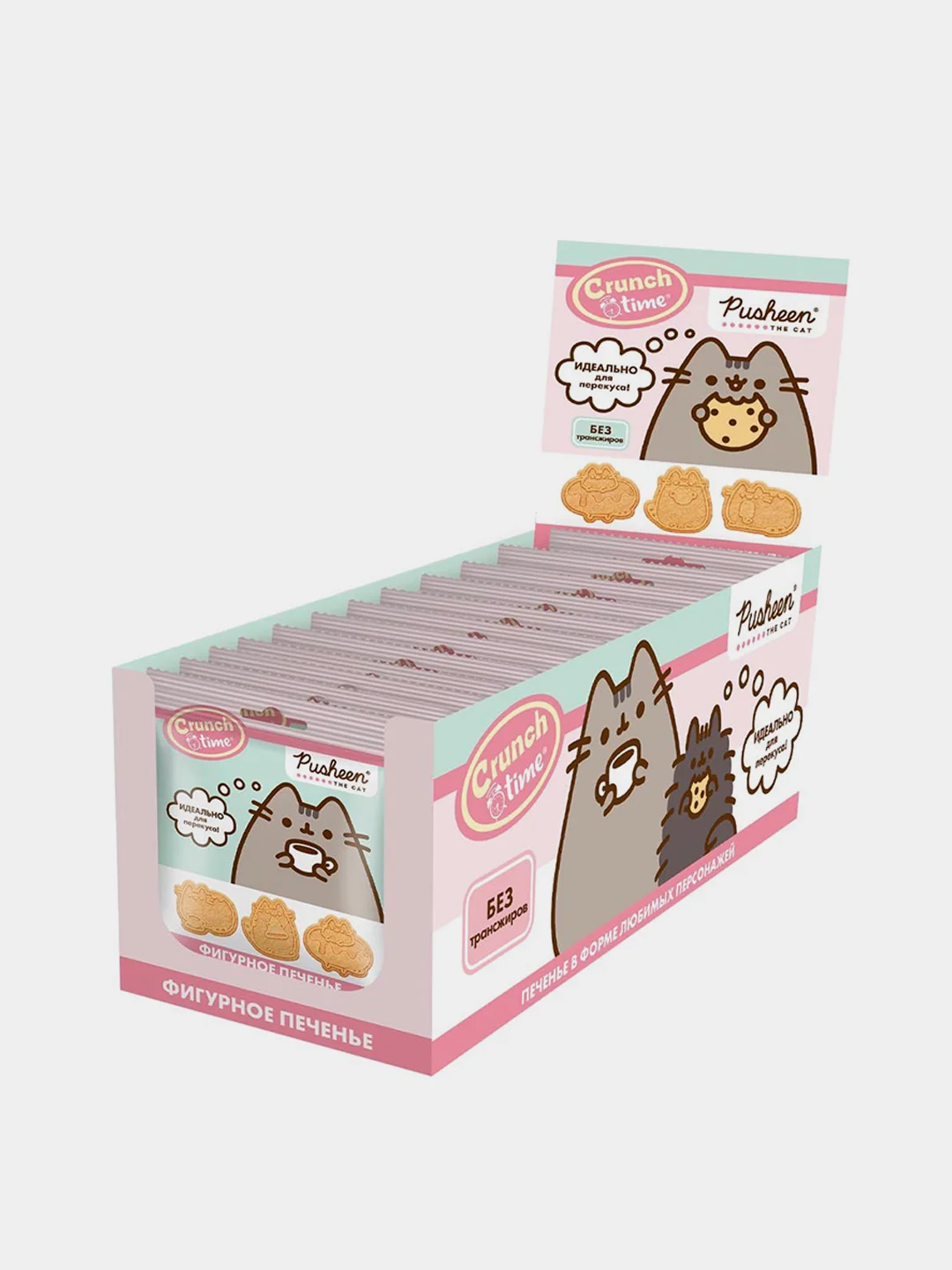 Печенье фигурное CRUNCH TIME PUSHEEN, в пакете, шоу-бокс