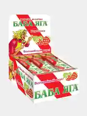 Жевательная конфета БАБА ЯГА, клубника, шоу-бокс, 48 штук
