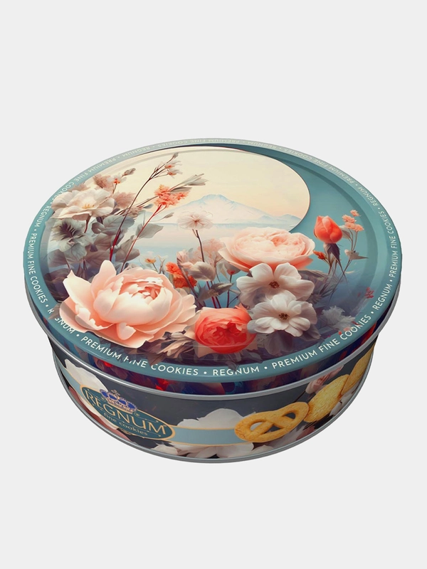 Печенье сдобное REGNUM "Весенние цветы", ассорти, 400 г
