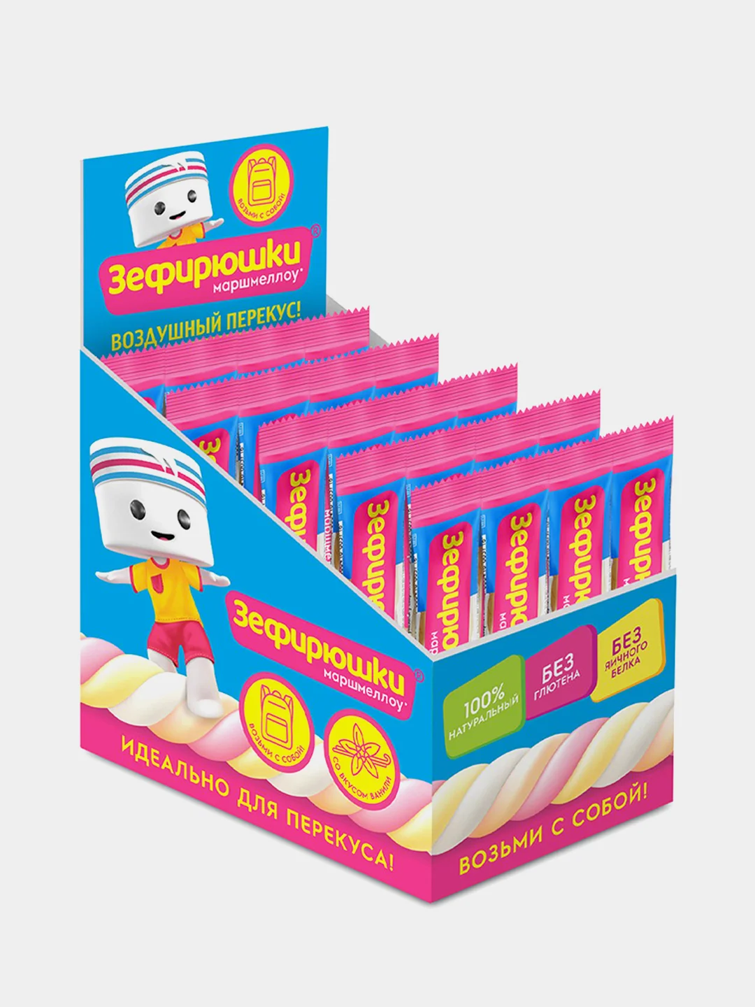 Воздушный зефир Зефирюшки, шоу-бокс, 35 штук