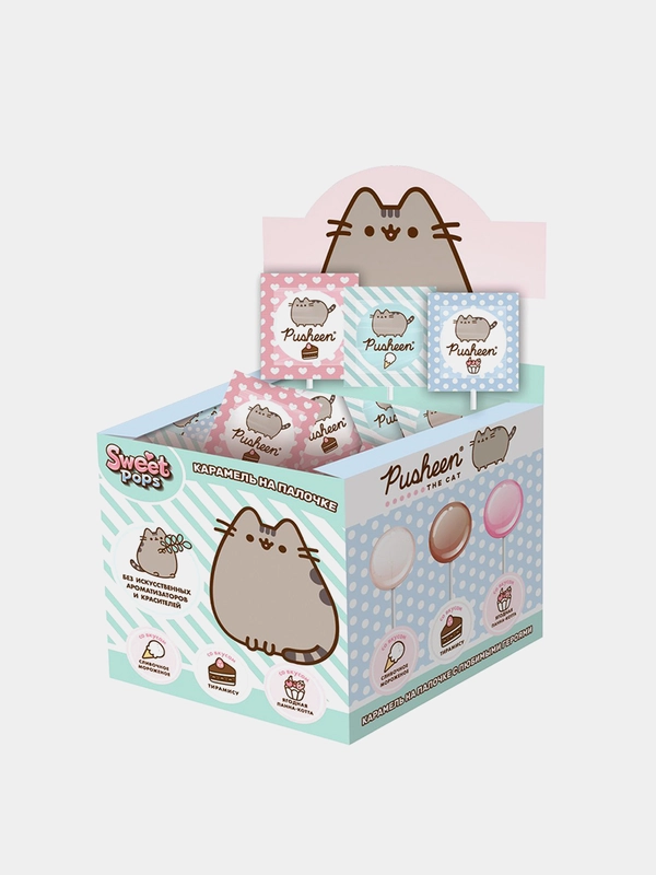 Карамель на палочке SWEET POPS PUSHEEN, шоу-бокс