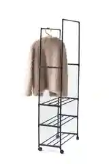 Черный вешалка напольная 2 яруса