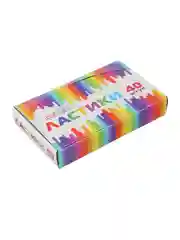 Ластик прямоугольный 3x1,5x1,1 см, в картон. держателе, 4 цвета, термопластичная резина