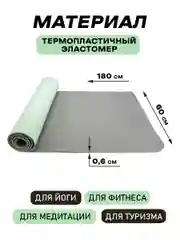 Коврик спортивный, ментоловый