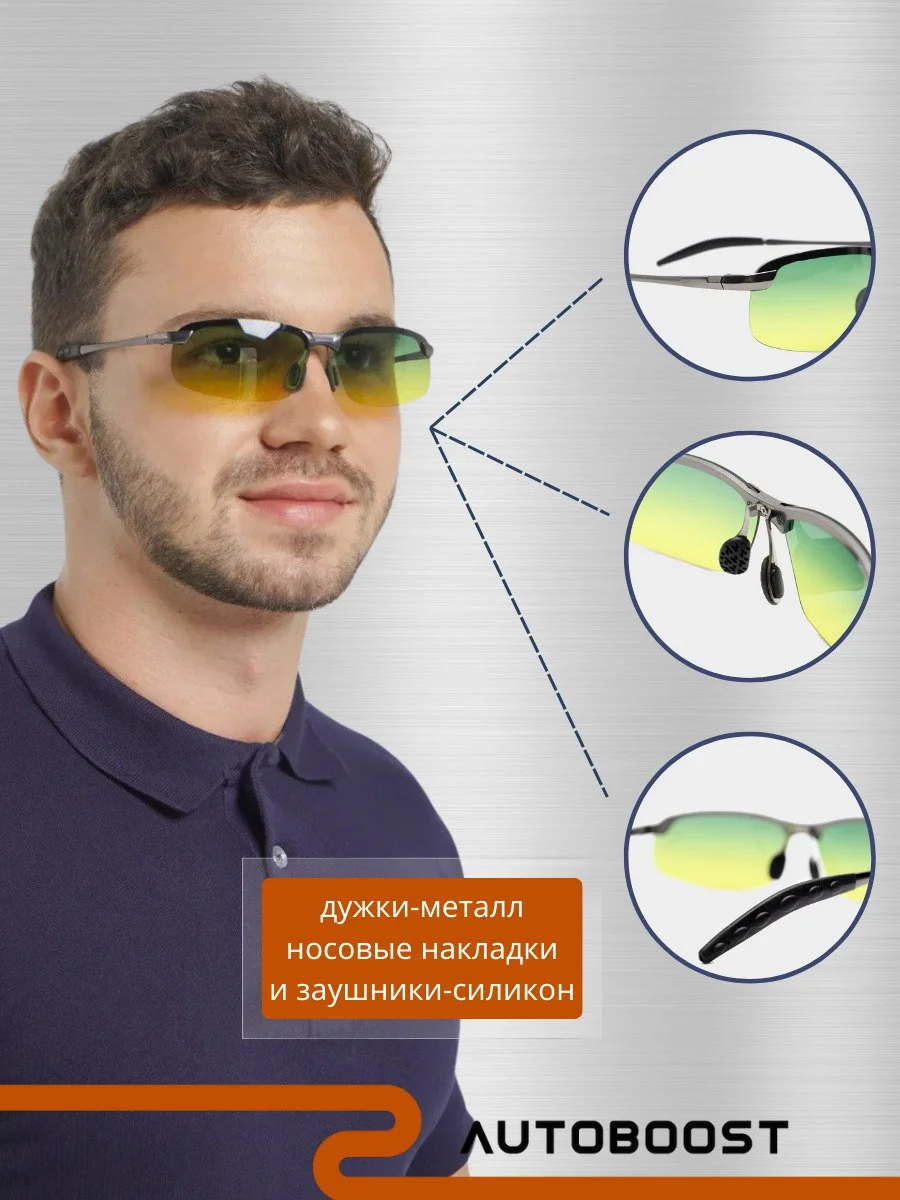 Очки антиблик солнцезащитные для водителя, очки для вождения / очки антифары