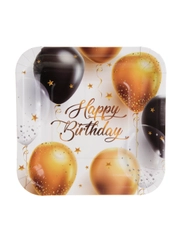 Набор тарелок бумажных, 6 штук, Happy birthday! 18x18 см