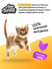 AmeAppetite сухой полнорационный корм с курицей для котят с 2 до 12 месяцев