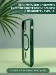 Зеленый чехол с MagSafe для iPhone 11, 12, 13, 14, 15,XR,7,8,Plus,Pro,Max,mini, прозрачный силикон