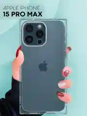 Прозрачный чехол для Apple iPhone 15, 15 Plus, 15 Pro, 15 Pro Max силиконовый КАРТОФАН прямоугольный