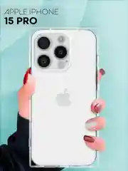Прозрачный чехол для Apple iPhone 15, 15 Plus, 15 Pro, 15 Pro Max силиконовый КАРТОФАН прямоугольный