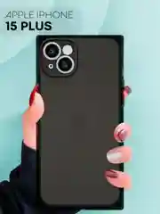 Прозрачный чехол для Apple iPhone 15, 15 Plus, 15 Pro, 15 Pro Max силиконовый КАРТОФАН прямоугольный
