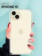 Прозрачный чехол для Apple iPhone 15, 15 Plus, 15 Pro, 15 Pro Max силиконовый КАРТОФАН прямоугольный