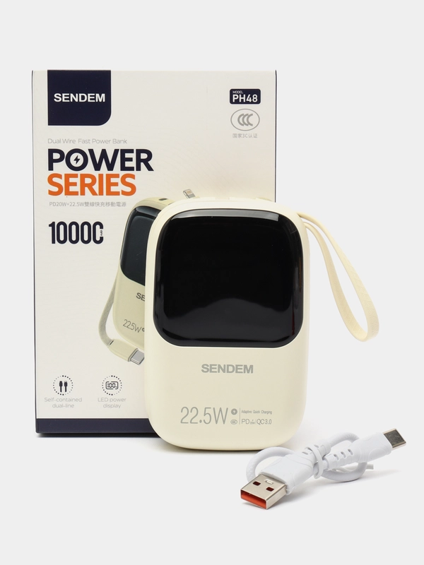 POWER BANK SENDEM (PH48)10000mAh, 22,5W